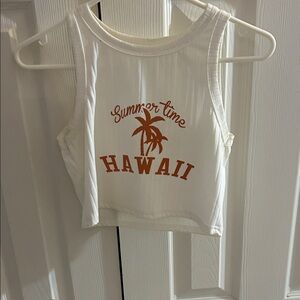 SHEIN White Ribbed Tank Top